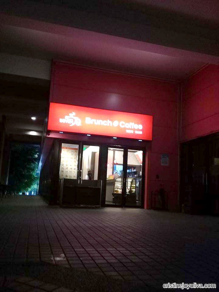 Seven9 Brunch Coffee storefront at night in Taipei's Songshan District, our evening stop on this Taipei day 1 itinerary