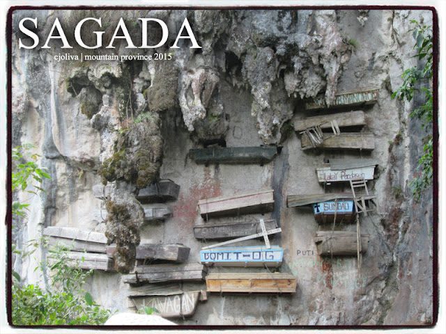 Wooden coffins suspended on a limestone cliff in Sagada, Mountain Province, Philippines, part of the Igorot people’s ancient burial tradition.