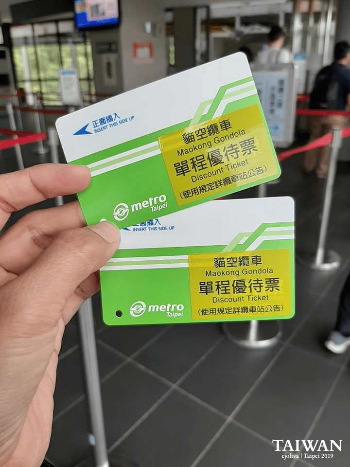 Maokong Gondola discount tickets held at Taipei station in 2019