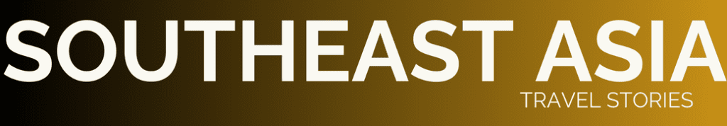 Southeast Asia Travel Stories banner with bold text on gradient background