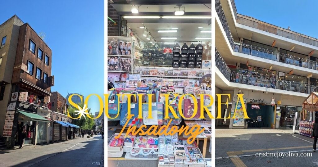 Insadong in the morning: a quiet street, a souvenir shop, and Ssamziegil on my last day in Seoul